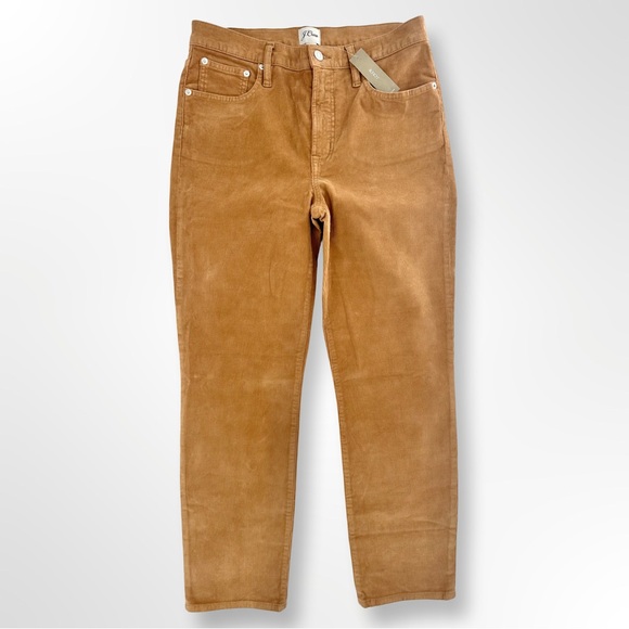 J Crew 29 Vintage Slim Straight Leg Corduroy Pants in Tan Brown NEW - Picture 1 of 4